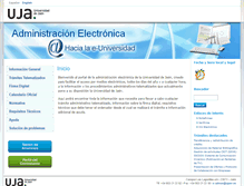 Tablet Screenshot of administracionelectronica.ujaen.es